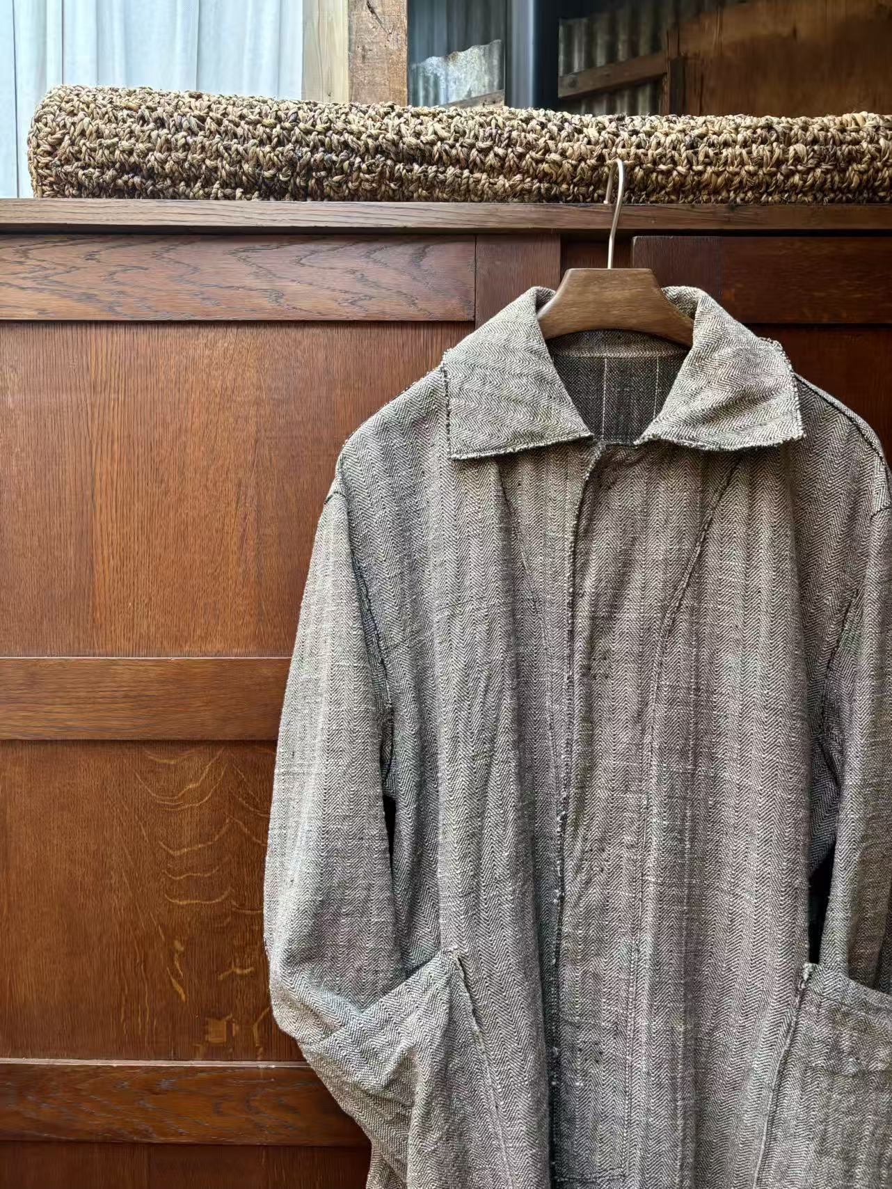 Balmacaan reversible coat