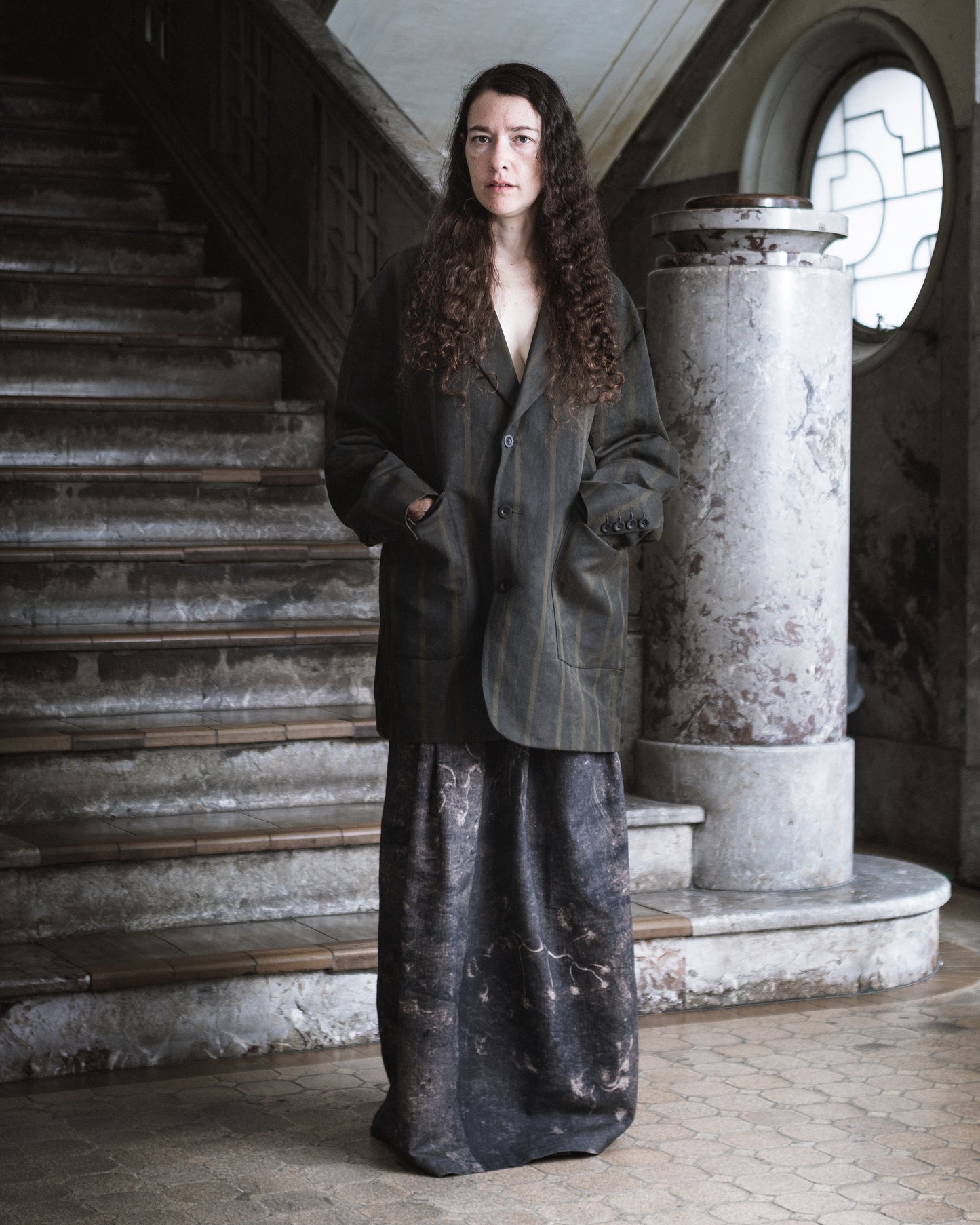 A-shaped print skirt