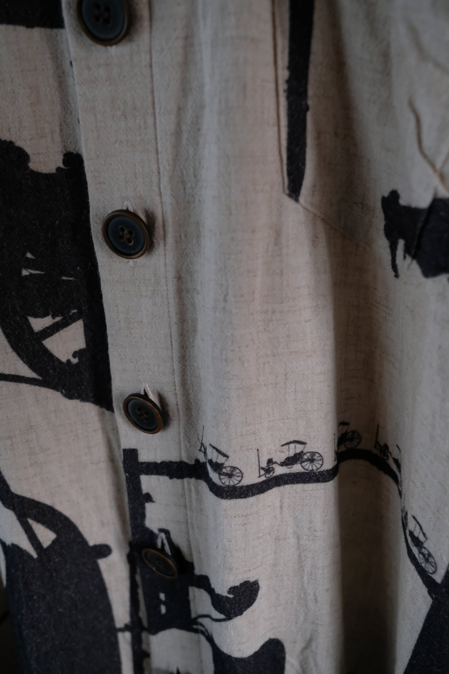 Classic Shirt - Ecru Print