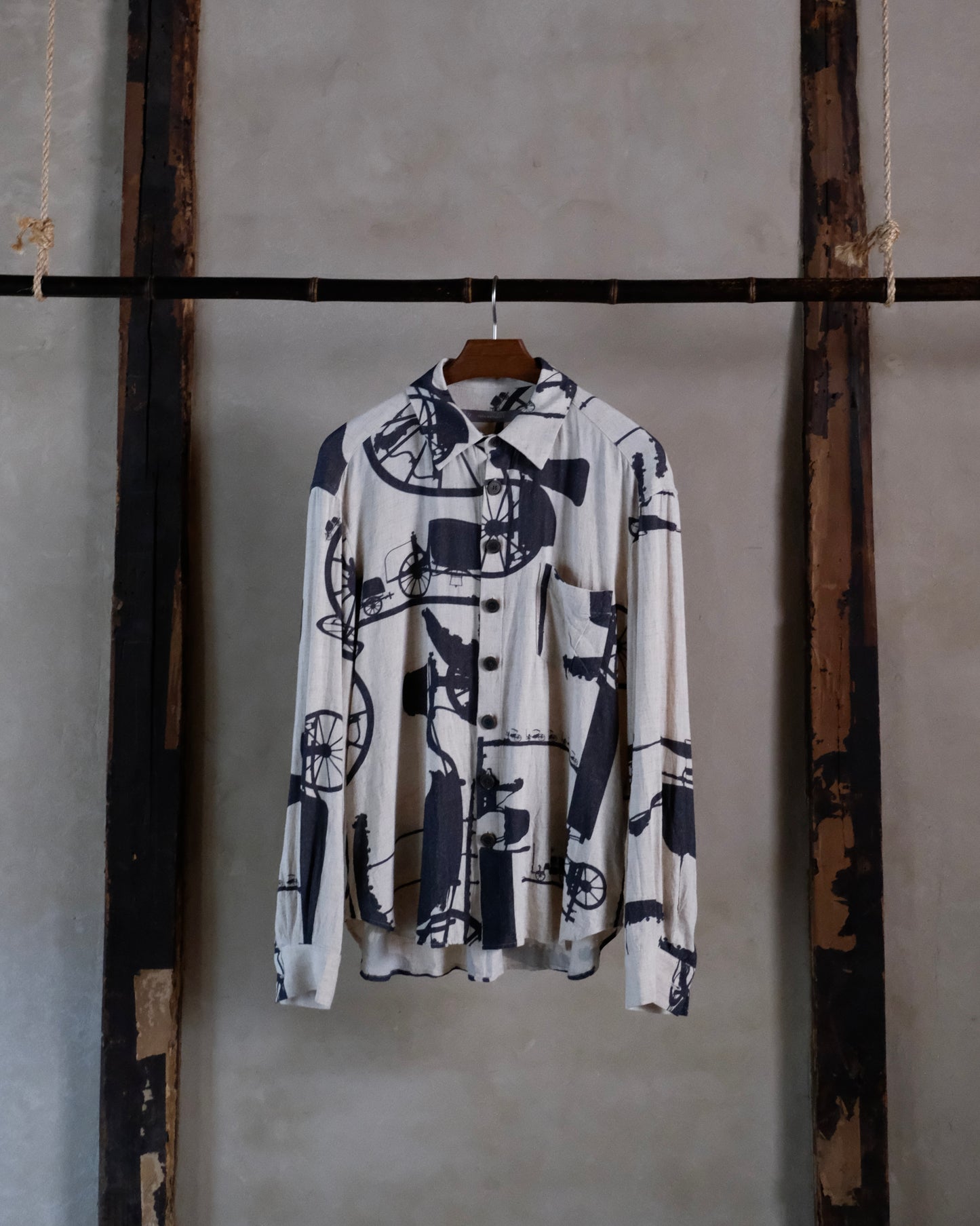 Classic Shirt - Ecru Print