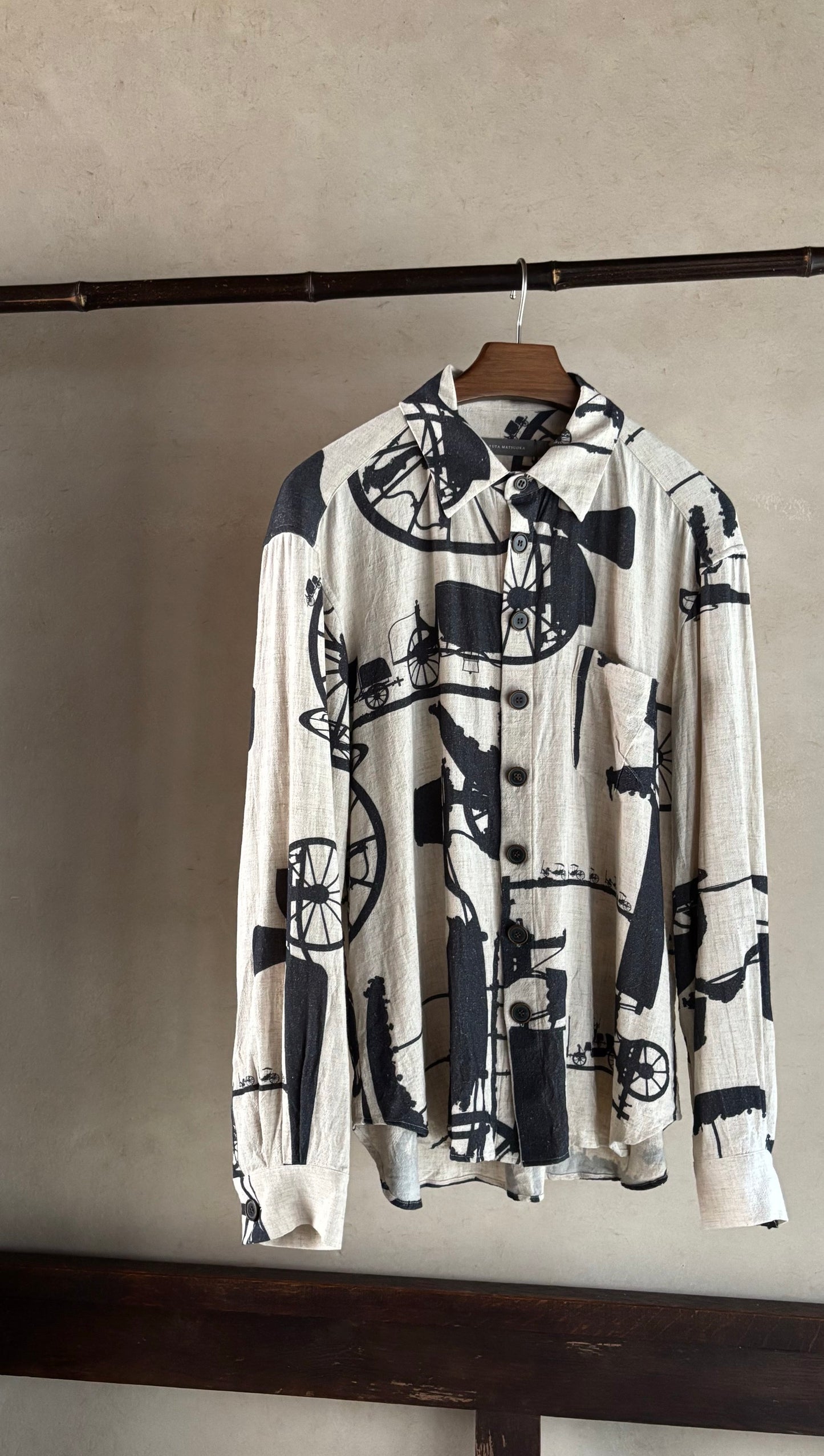 Classic Shirt - Ecru Print